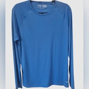 Reel Life Men's XL Blue Rash Guard Long Sleeve Stylish Crew Neck Athletic TShirt